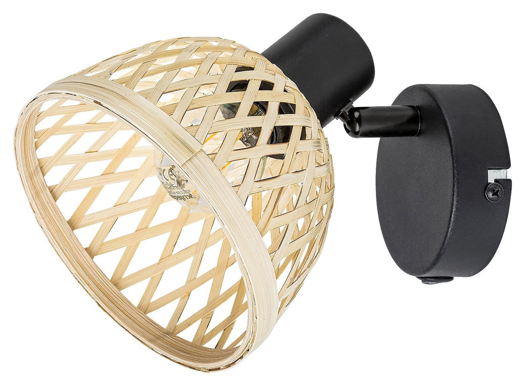 Aplica Rabalux Rattan Mat Black 3133
