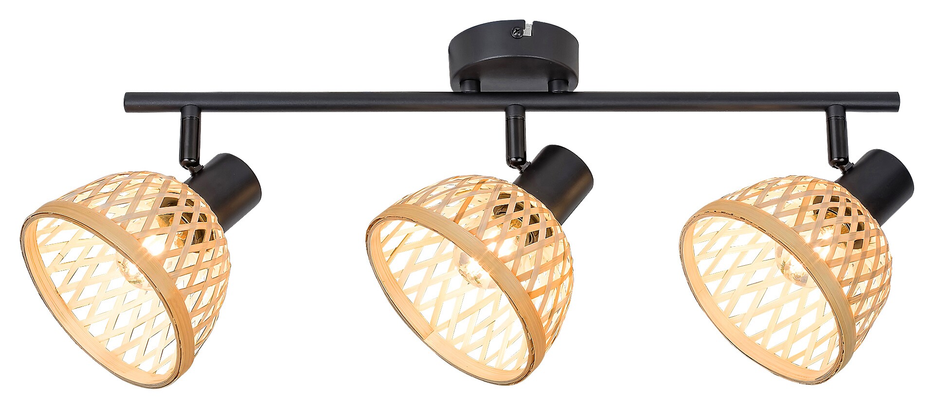 Plafoniera Rabalux Rattan Mat Black 3135
