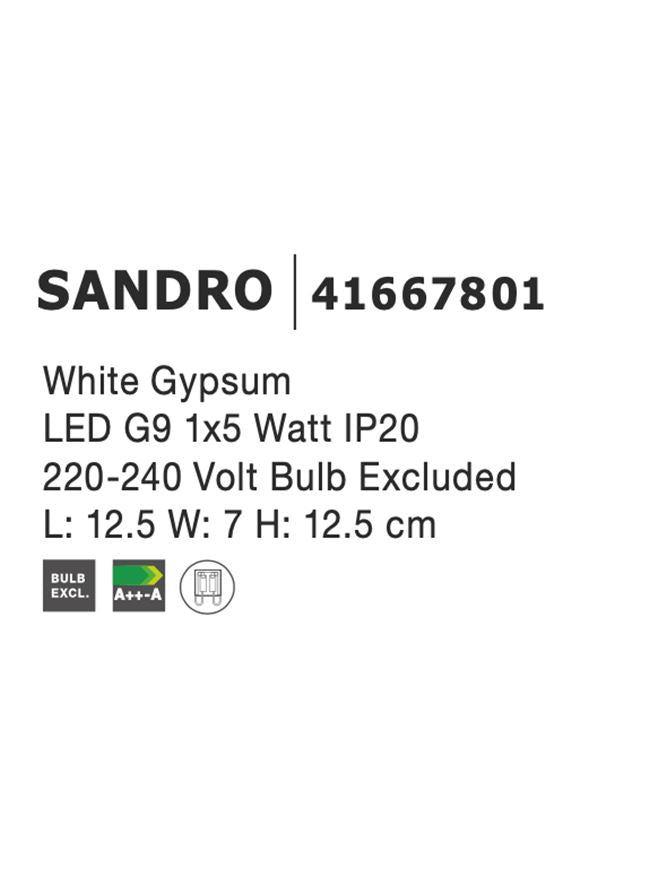 Aplica gips Nova Luce SANDRO 41667801