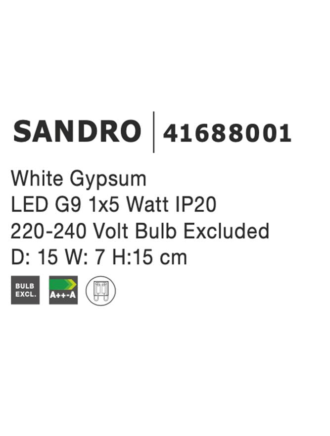 Aplica gips Nova Luce SANDRO 41688001