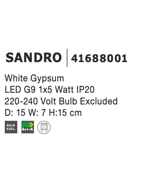 Aplica gips Nova Luce SANDRO 41688001