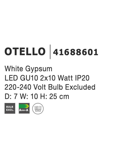 Aplica gips Nova Luce OTELLO 41688601