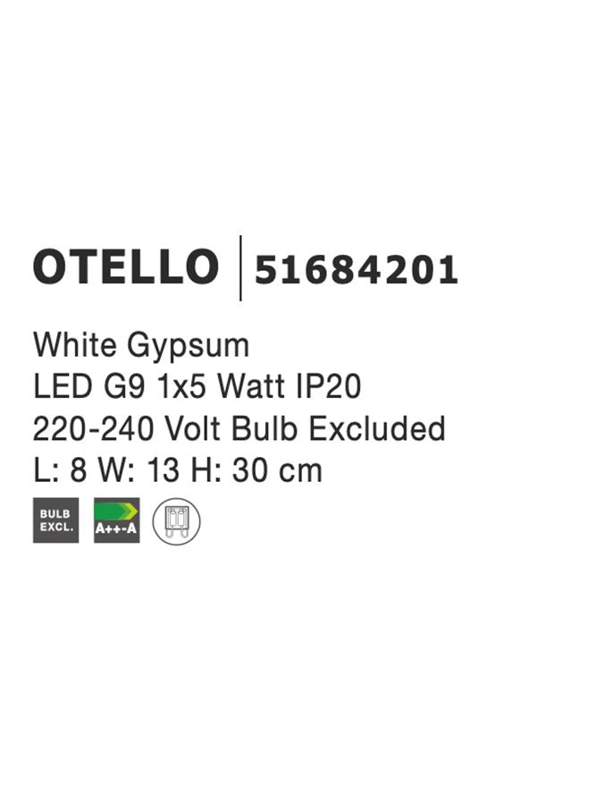 Aplica gips Nova Luce OTELLO 51684201