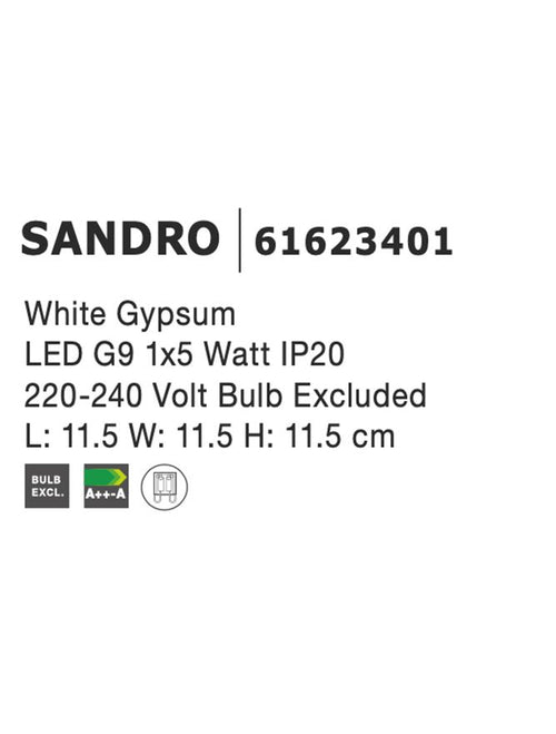 Aplica gips Nova Luce SANDRO 61623401