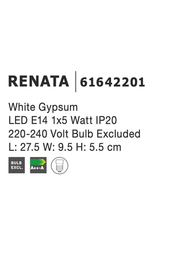 Aplica gips Nova Luce RENATA 61642201