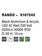 Plafoniera Nova Luce RANDO 6167240