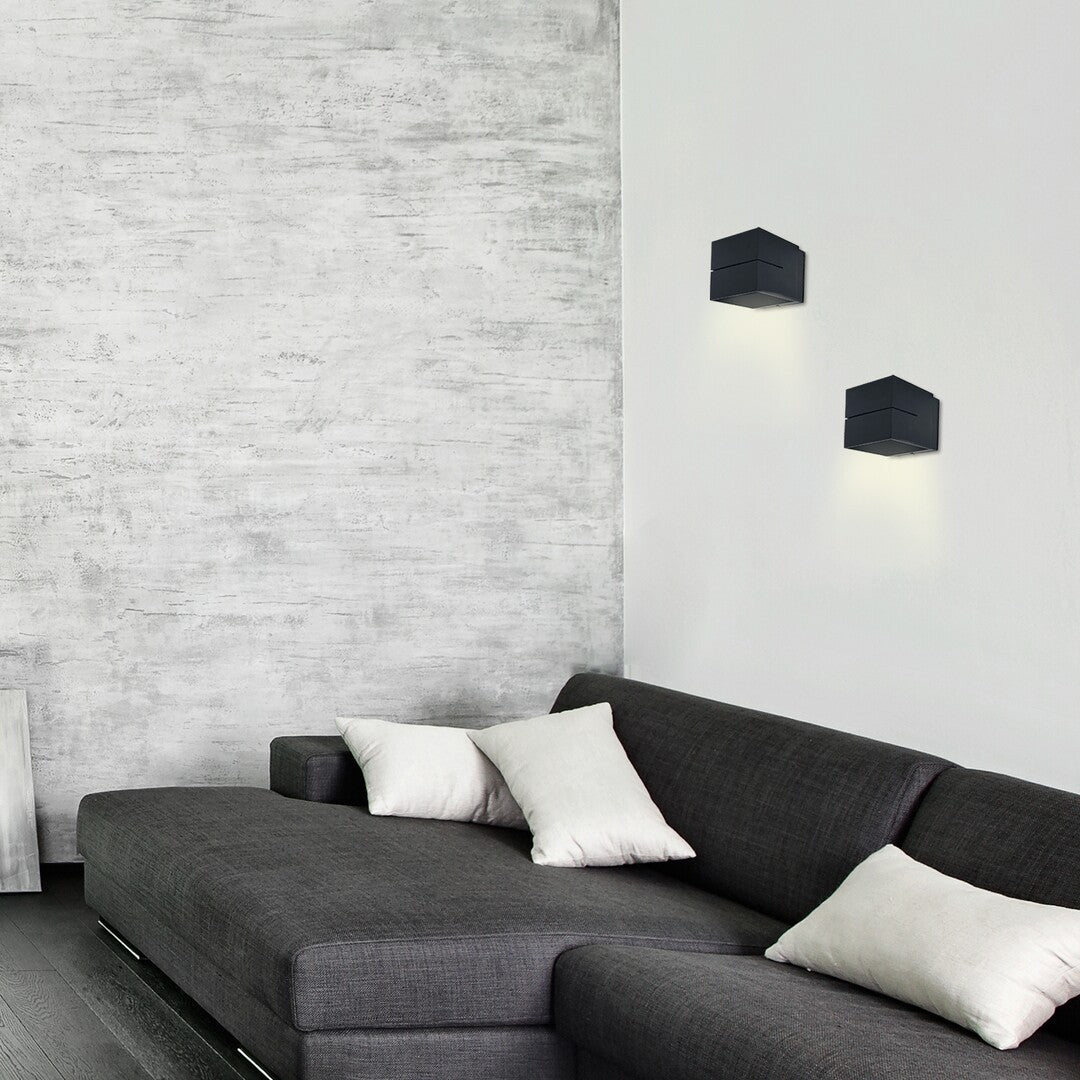 Aplica Rabalux Kaunas Mat Black 7017