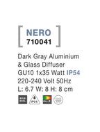 Aplica exterior  Nova Luce NERO 710041