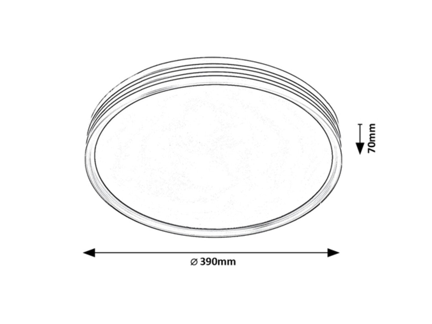 Plafoniera Rabalux Epora Mat Black 71118
