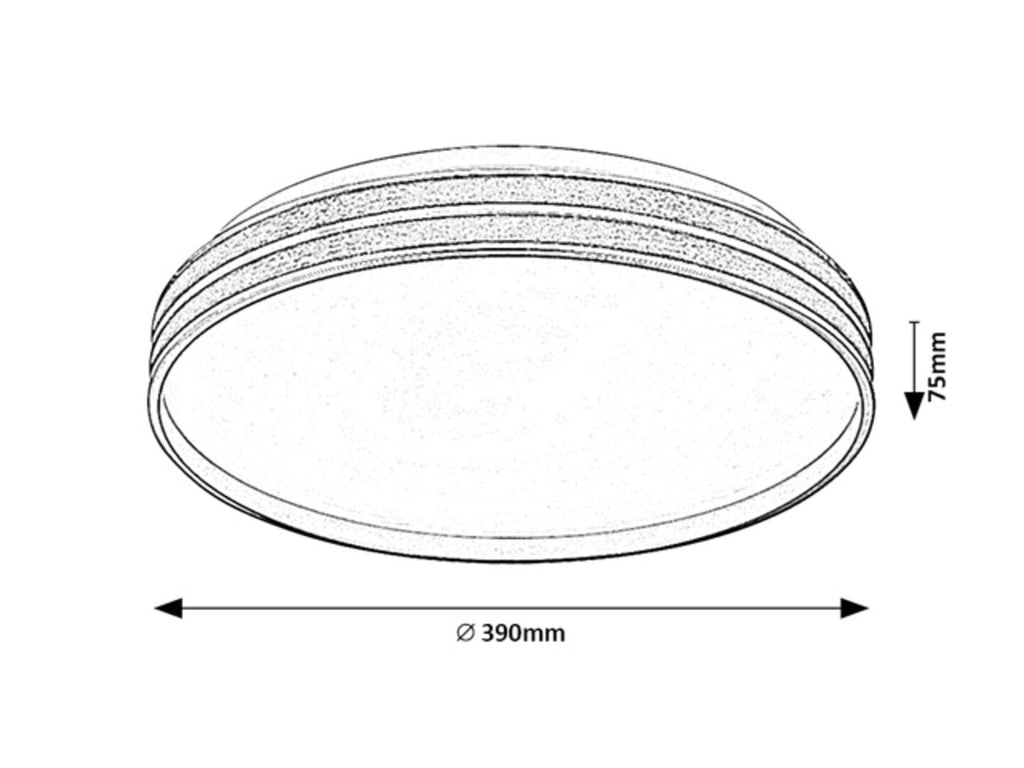 Plafoniera Rabalux Gandor Black 71141