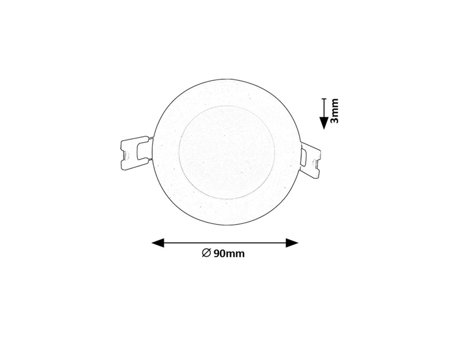 Spot incastrat slim fix Rabalux Shaun2 White 71216