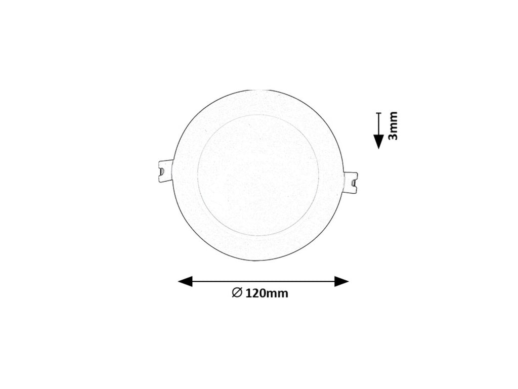 Spot incastrat slim fix Rabalux Shaun2 White 71217