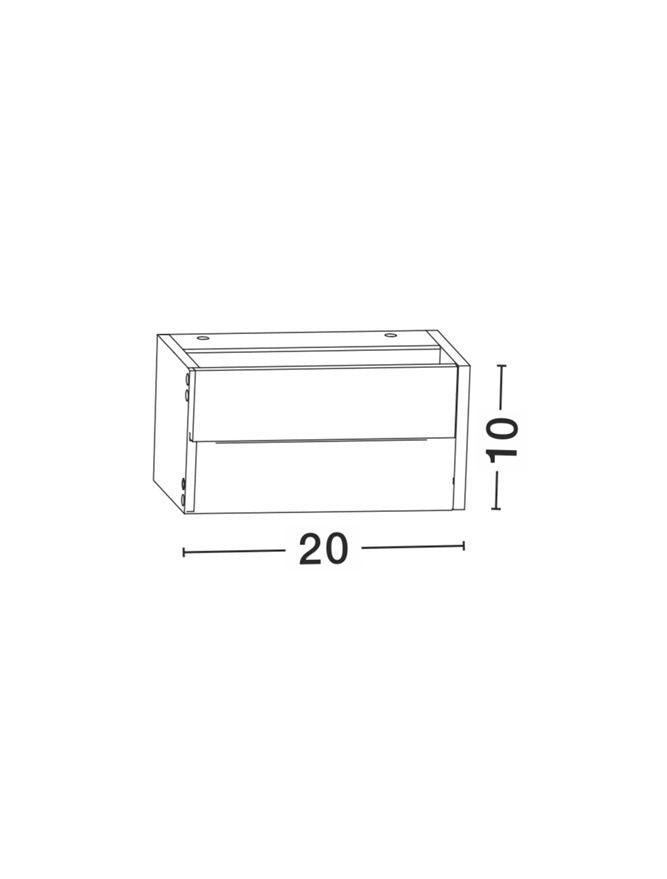 Aplica exterior Nova Luce TWIN 713122