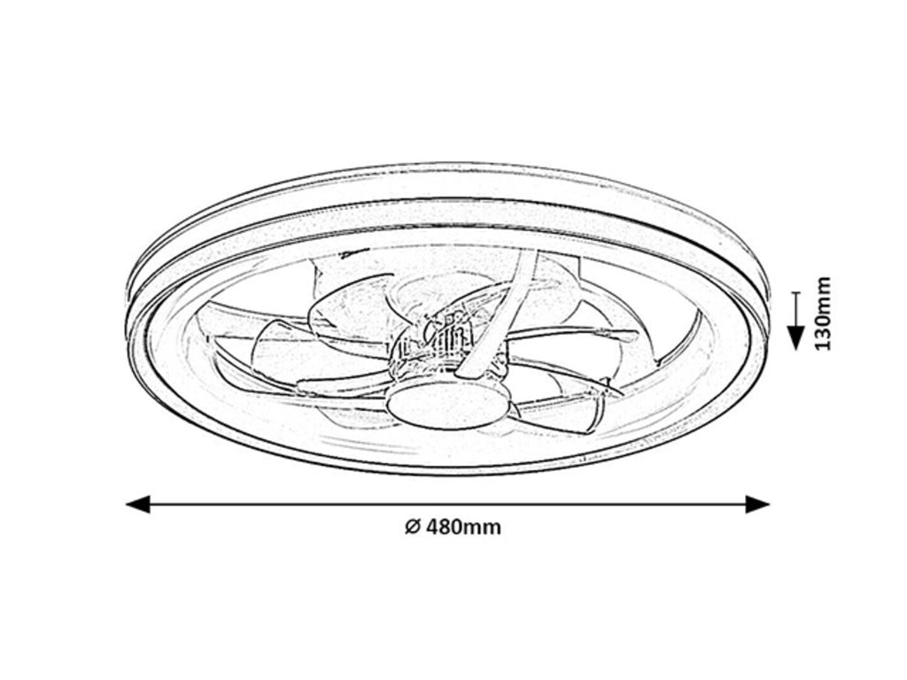 Ventilator Rabalux Fanricius Silver 71335