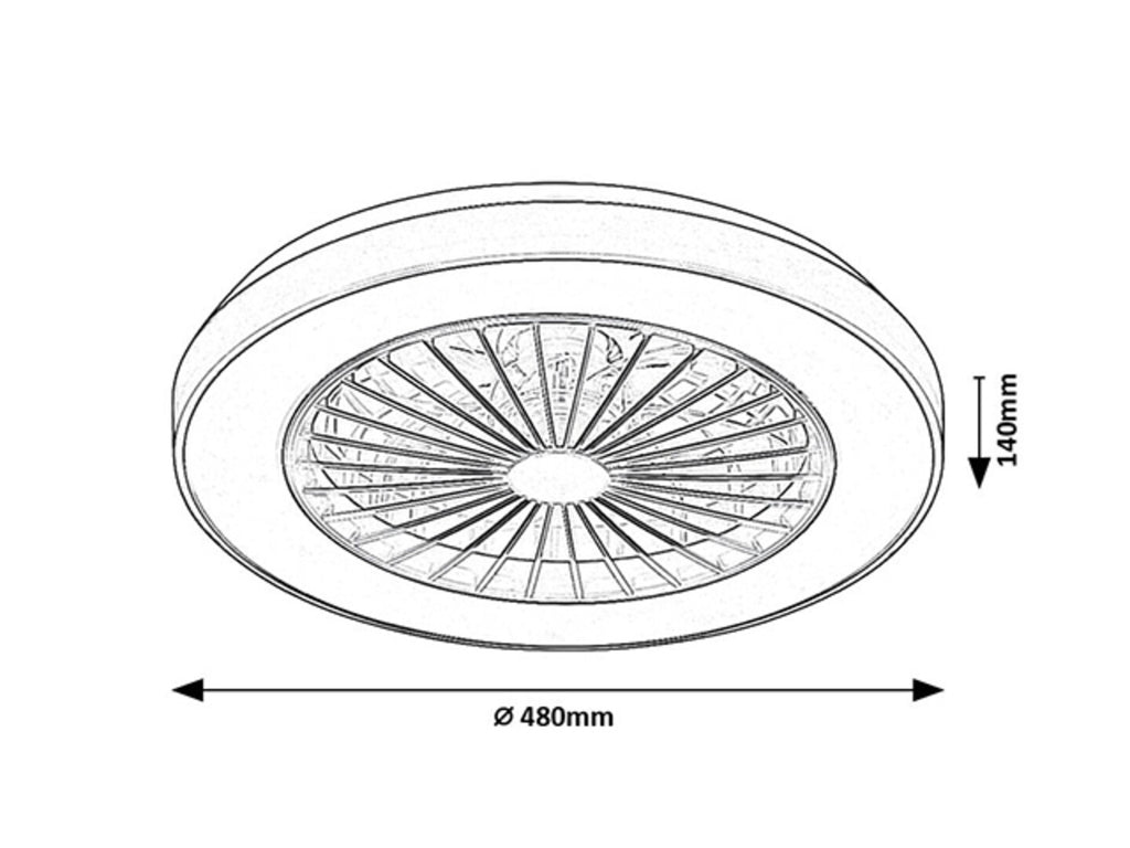 Ventilator Rabalux Dalfon2 Black 71336