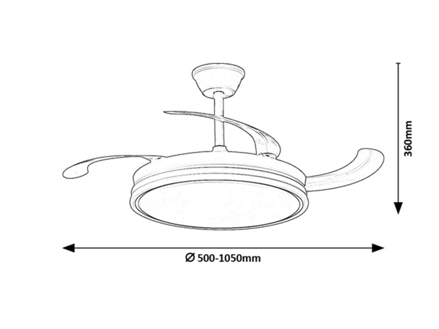 Ventilator Rabalux Fluara White 71364