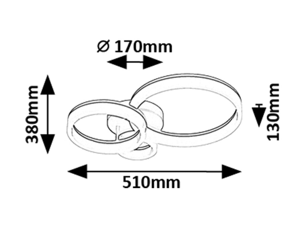 Plafoniera Rabalux Amilia Black 71385