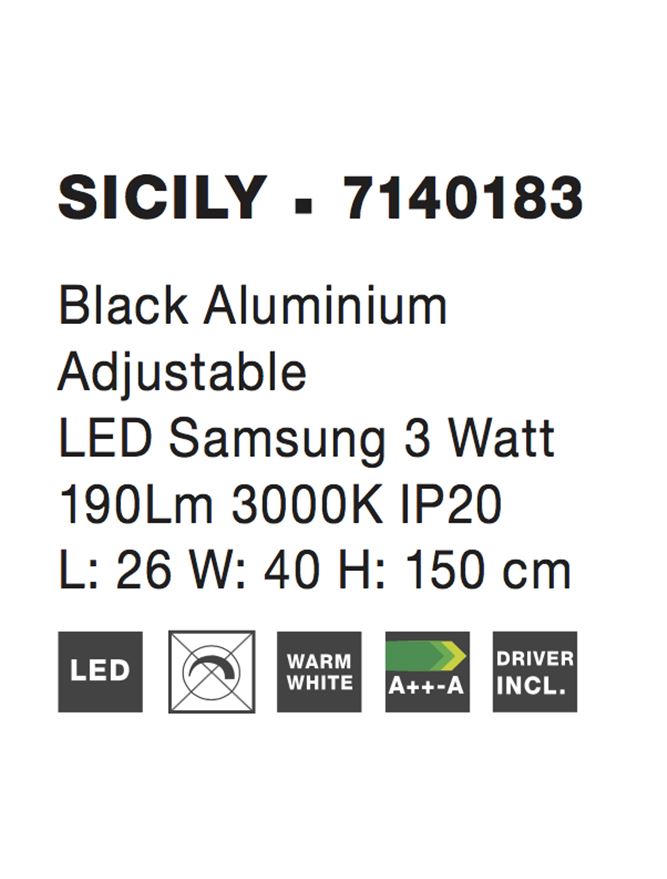 Lampadar Nova Luce SICILY 7140183