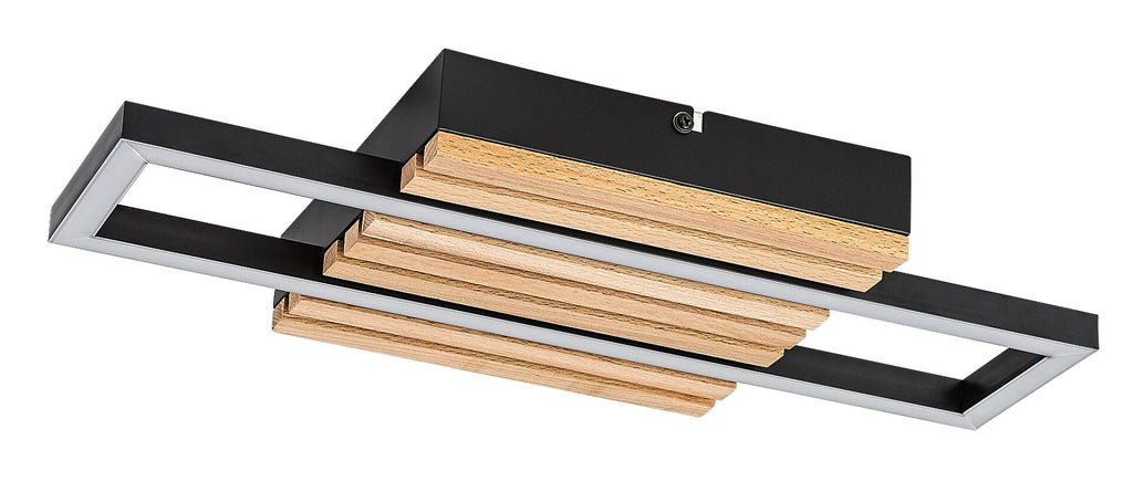 Plafoniera Rabalux Noxelle Mat Black Wood 71455