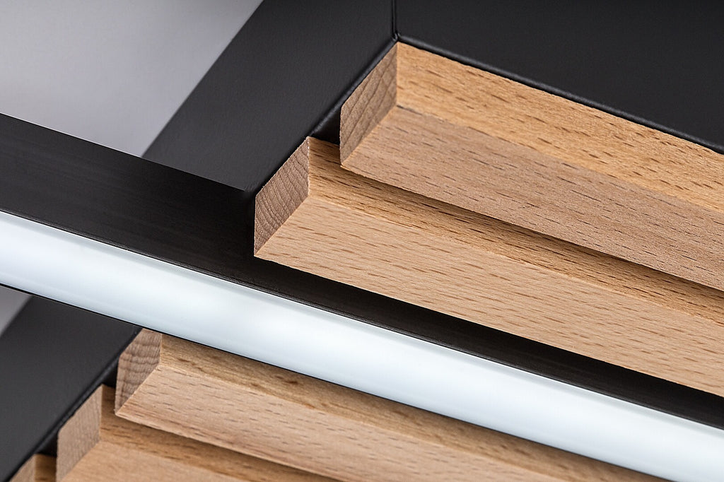 Plafoniera Rabalux Noxelle Mat Black Wood 71455