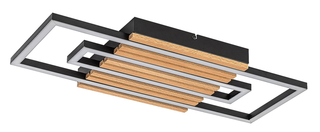 Plafoniera Rabalux Noxelle Mat Black Wood 71456