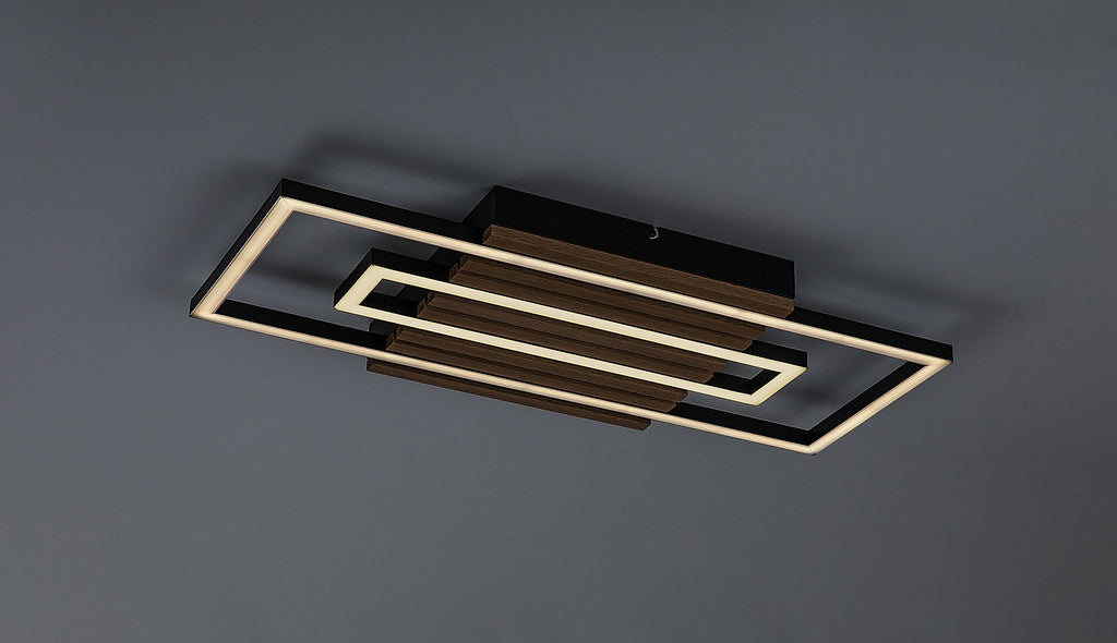 Plafoniera Rabalux Noxelle Mat Black Wood 71456