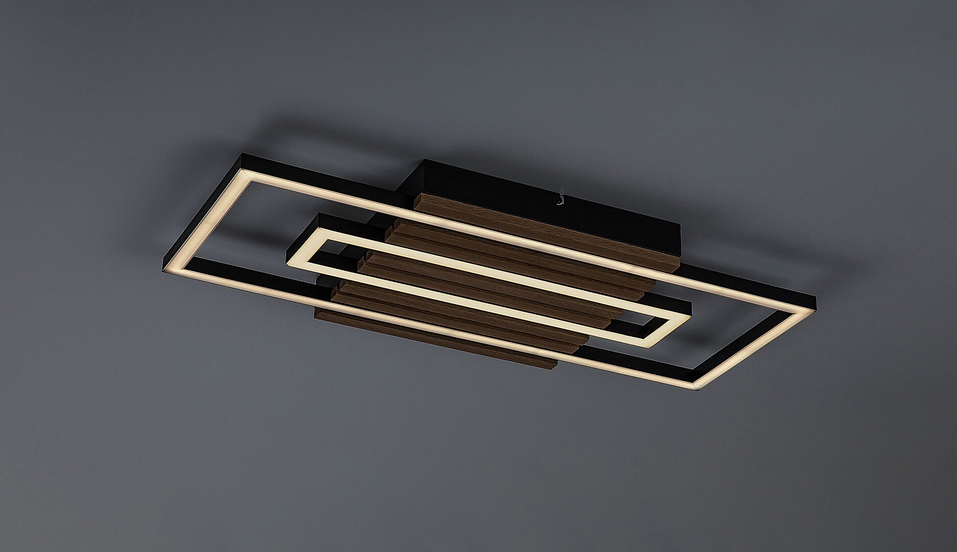 Plafoniera Rabalux Noxelle Mat Black Wood 71456