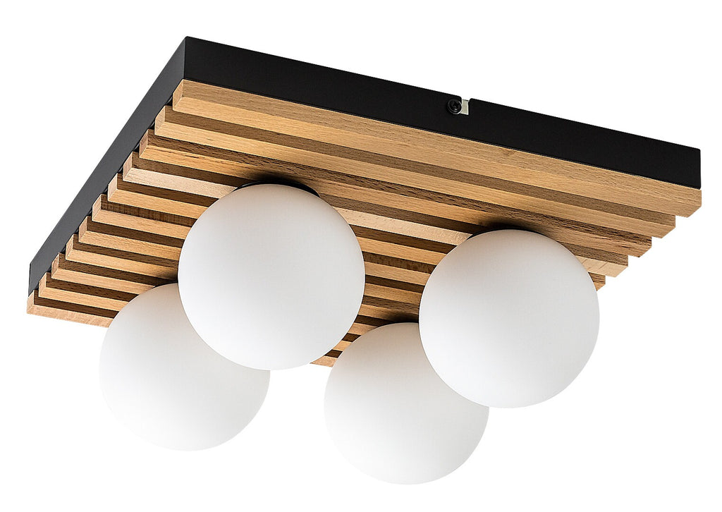 Plafoniera Rabalux Noxelle Mat Black Wood 71462