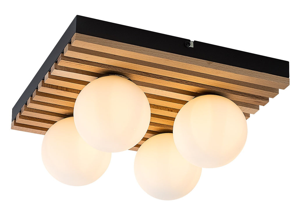 Plafoniera Rabalux Noxelle Mat Black Wood 71462