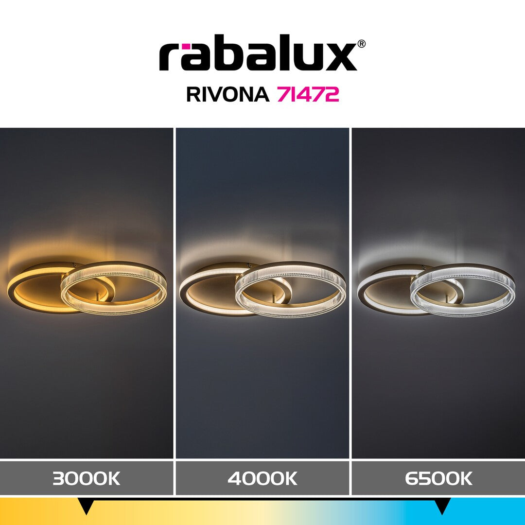 Plafoniera Rabalux Rivona Gold 71472