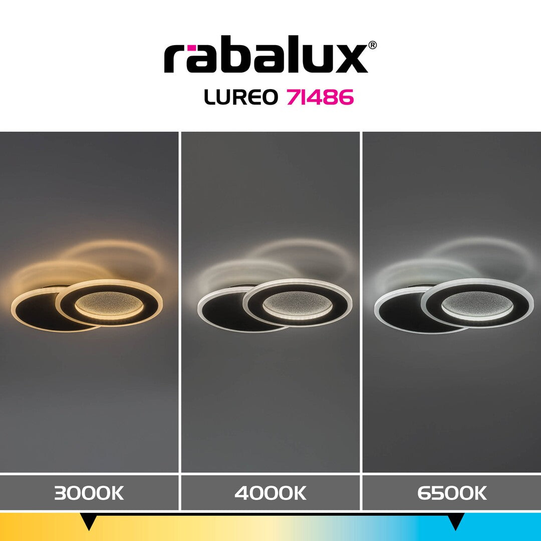 Plafoniera Rabalux Lureo Mat Black 71486