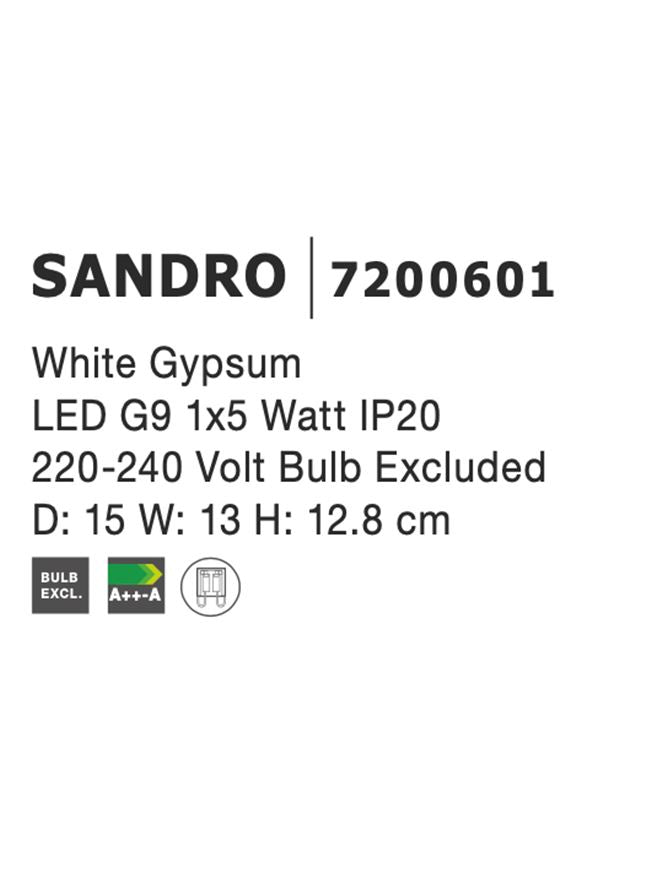 Aplica gips Nova Luce SANDRO 7200601