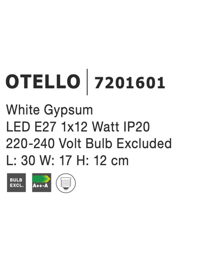 Aplica gips Nova Luce OTELLO 7201601