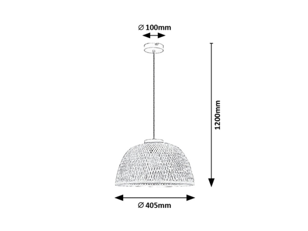 Lustra Rabalux Rattan Black 72025