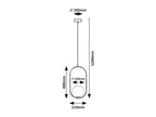 Pendul Rabalux Ghita Black 72028
