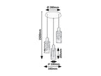 Lustra Rabalux Fumea Black 72038