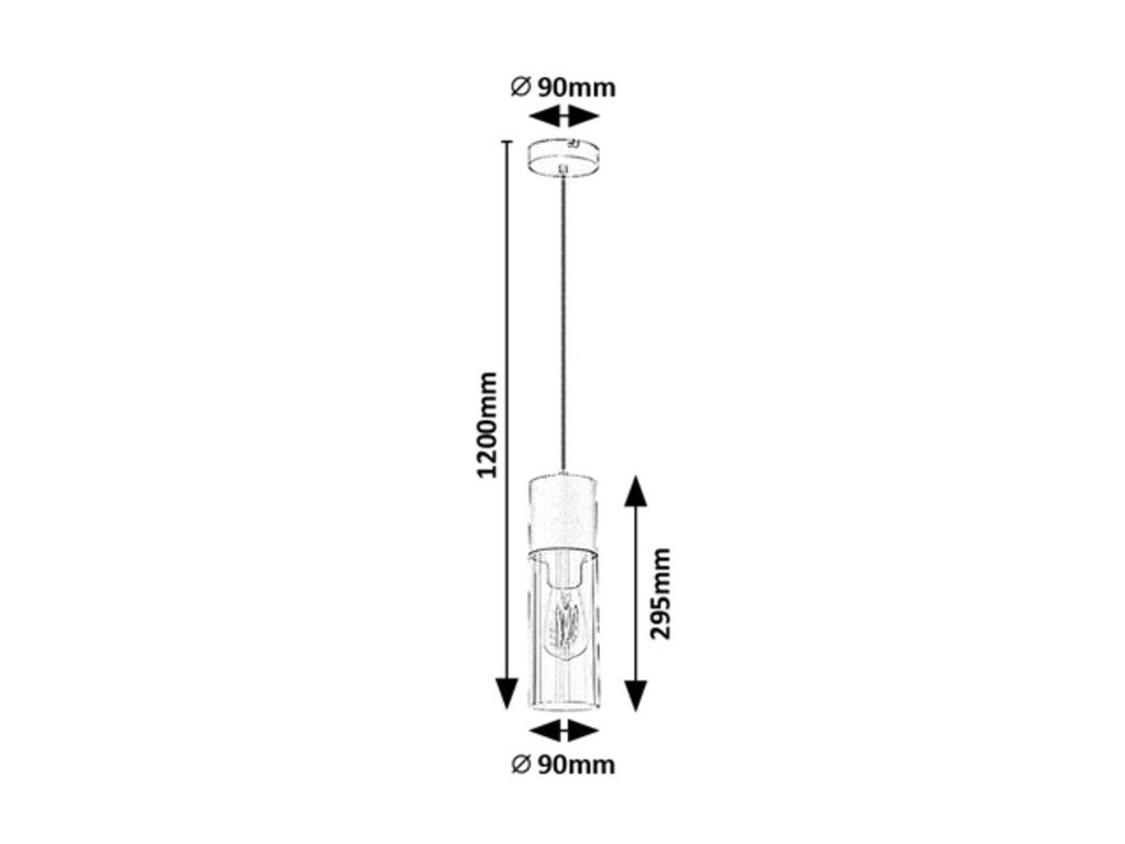 Pendul Rabalux Ronno Black 72051
