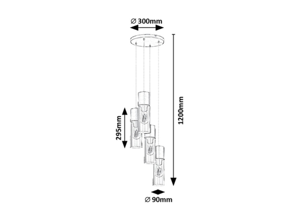 Pendul Rabalux Ronno Black 72054