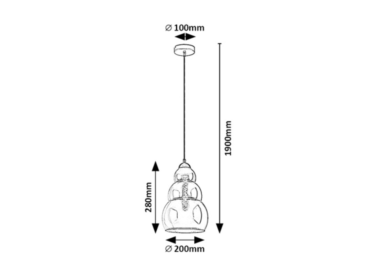Pendul Rabalux Salvatore Black 72211