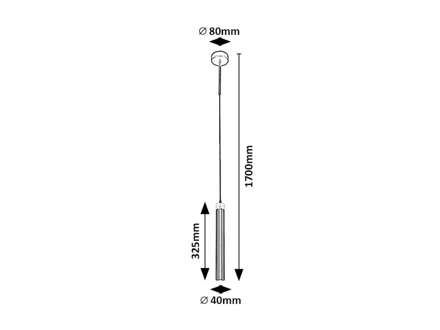 Pendul Rabalux Thelma Black 72238