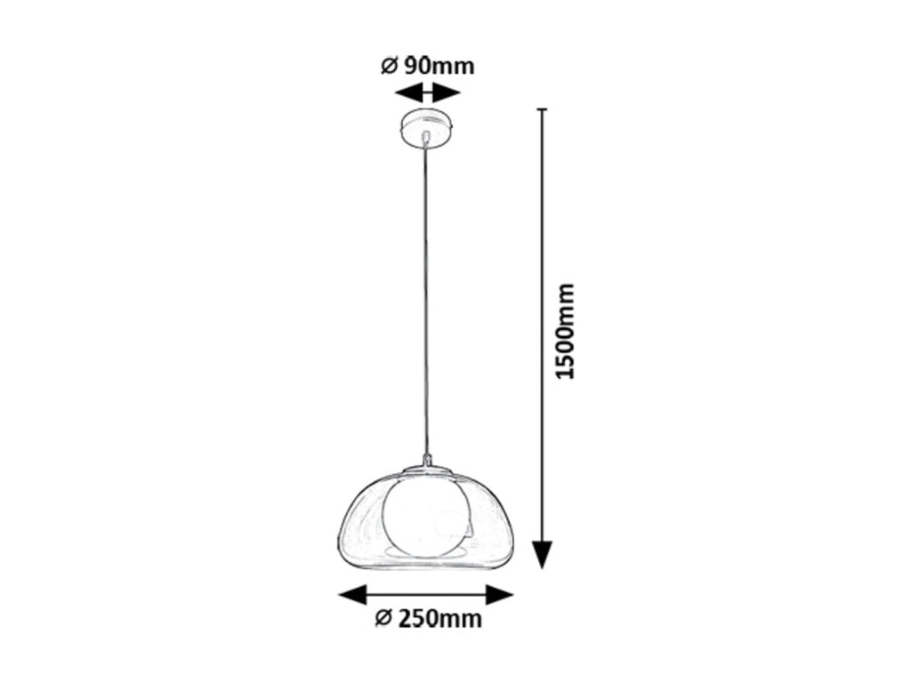 Pendul Rabalux Elowen Black 72274