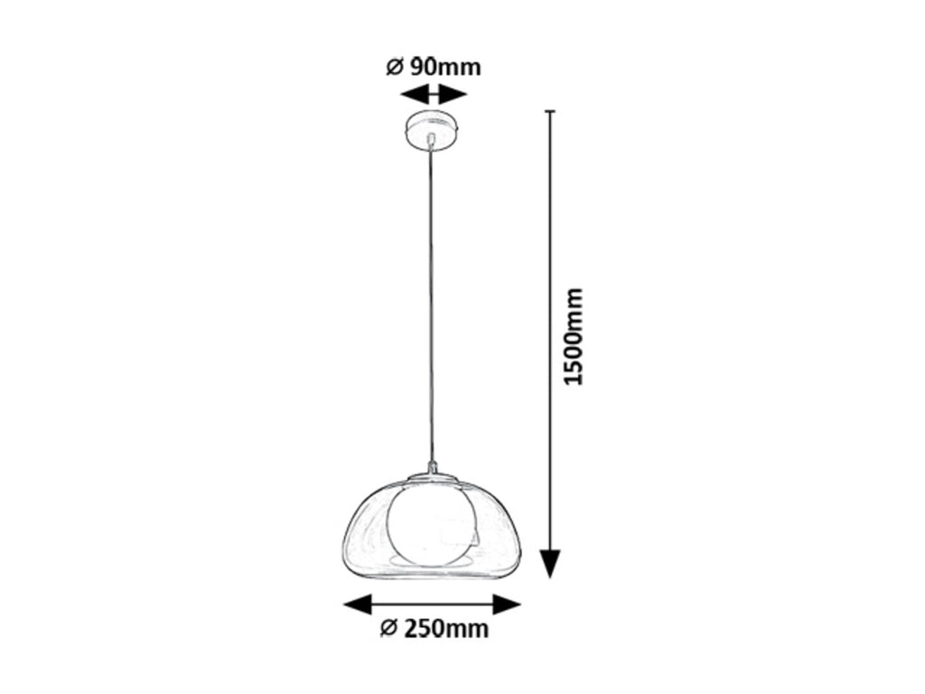 Pendul Rabalux Elowen Black 72275