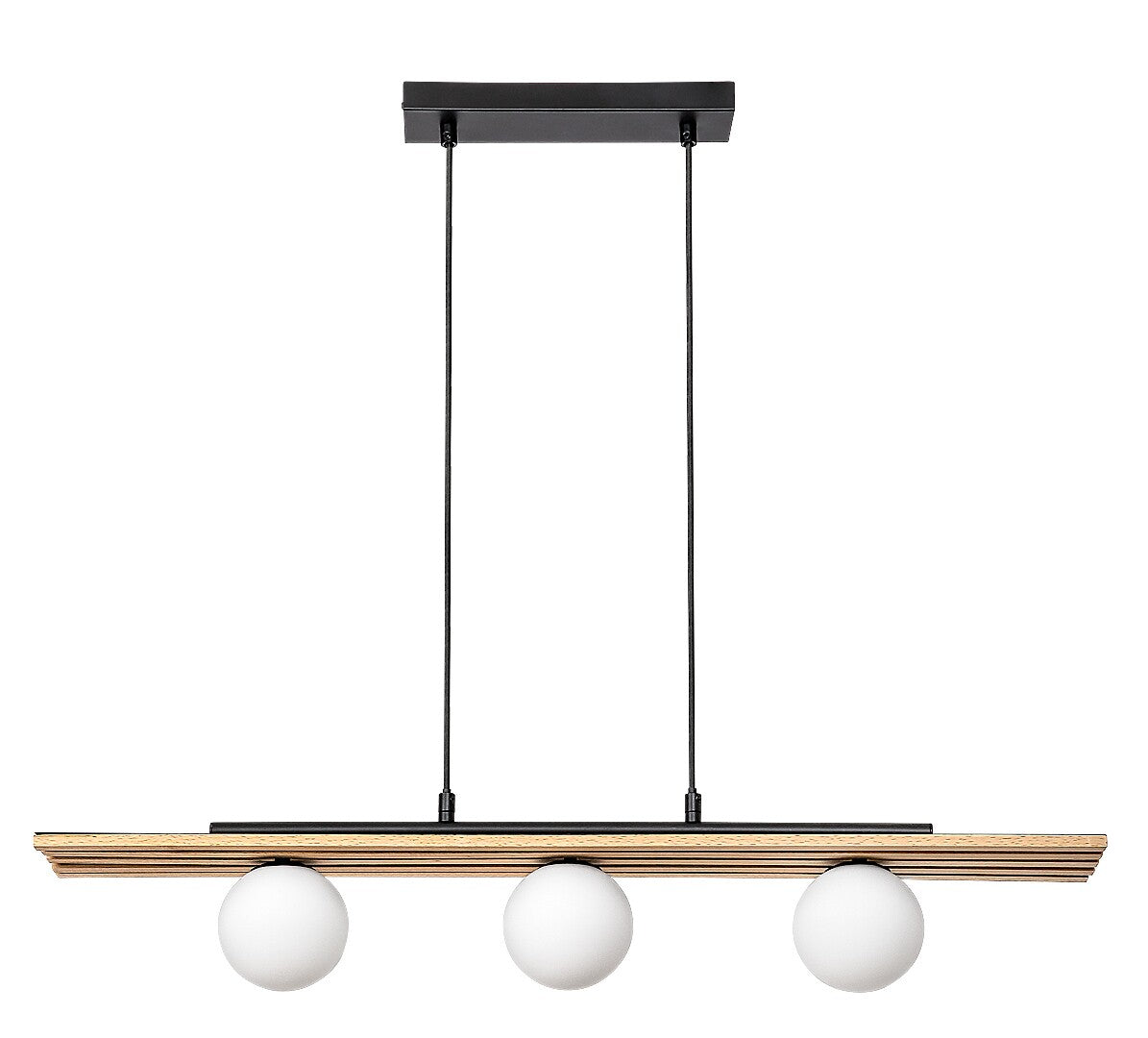 Lustra Rabalux Noxelle Mat Black Wood 72421