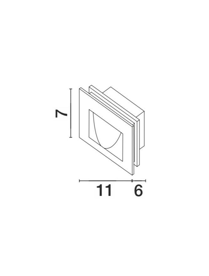 Spot incastrat exterior fatade/trepte Nova Luce KRYPTON 726401