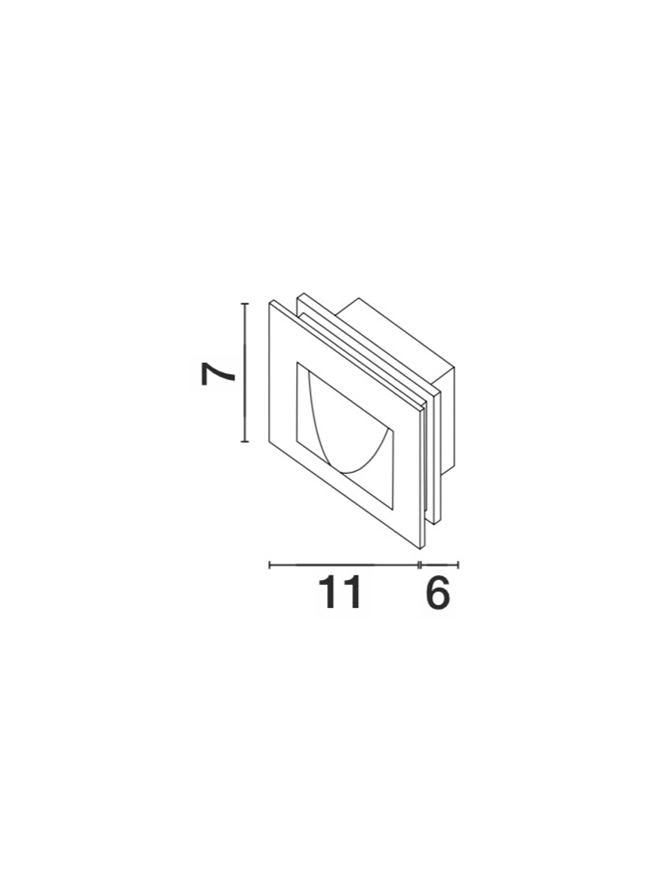 Spot incastrat exterior fatade/trepte Nova Luce KRYPTON 726402