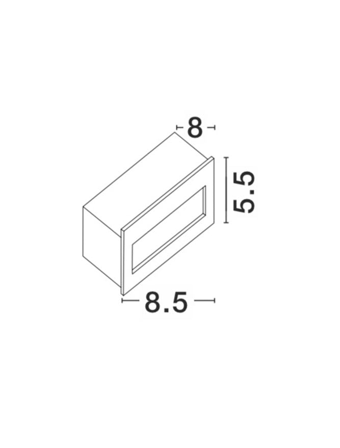 Spot incastrat exterior fatade/trepte Nova Luce KRYPTON 726403