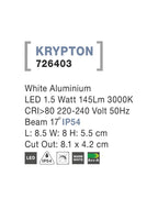 Spot incastrat exterior fatade/trepte Nova Luce KRYPTON 726403