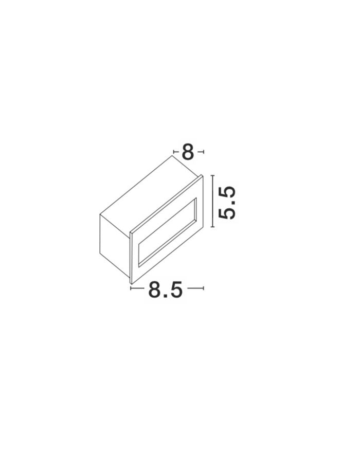 Spot incastrat exterior fatade/trepte Nova Luce KRYPTON 726404