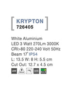 Spot incastrat exterior fatade/trepte Nova Luce KRYPTON 726405