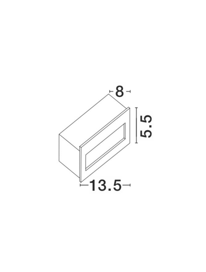 Spot incastrat exterior fatade/trepte Nova Luce KRYPTON 726406
